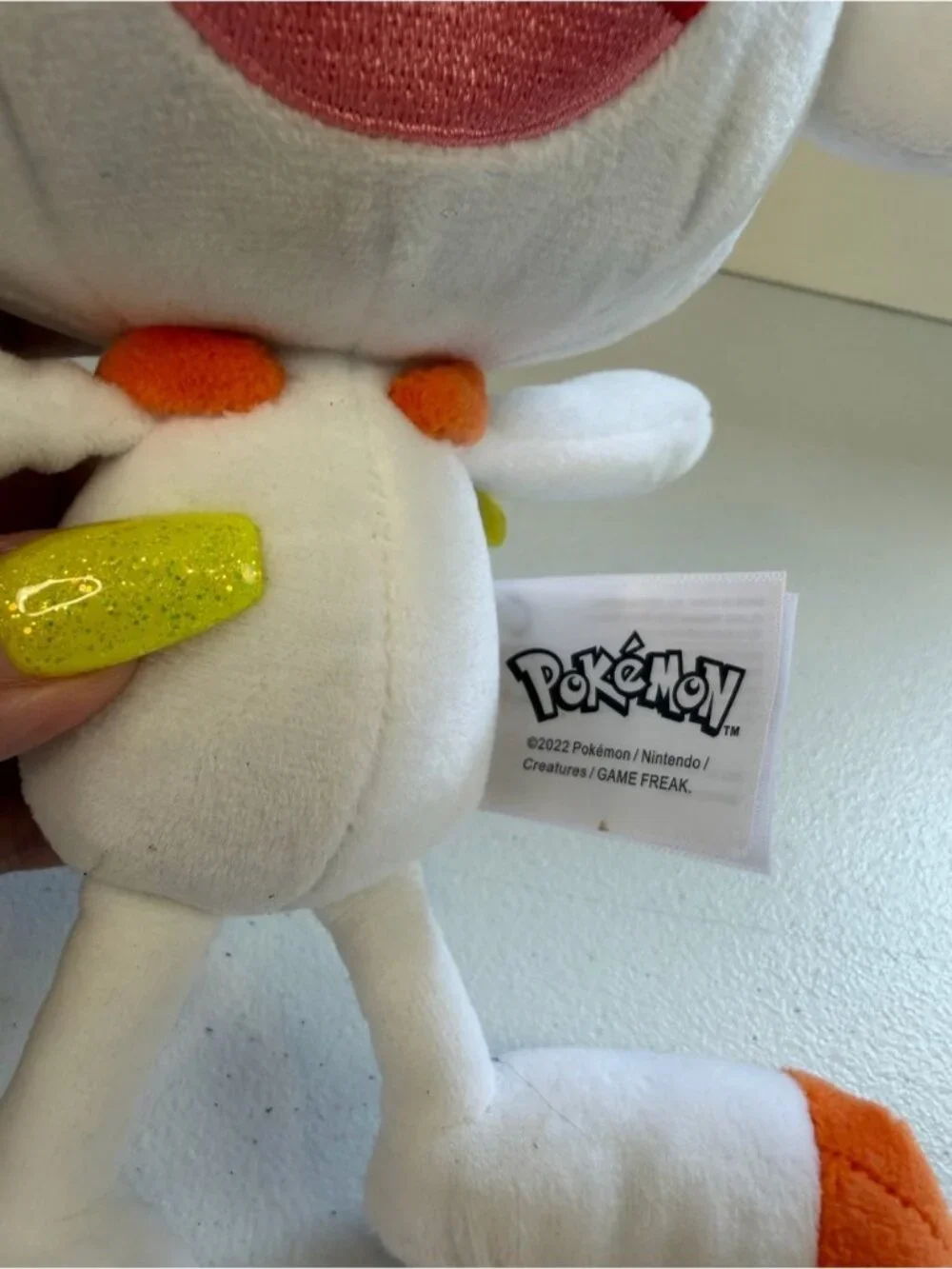 Pokemon Scorbunny Plush Toy Nintendo Game Freak Stuffed Animal Stuffy White 12”
